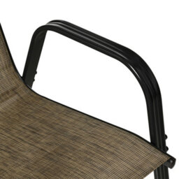Outsunny Set Of 4 Garden Dining Chair Set Outdoor W/ High Back, Brown - thumbnail 9
