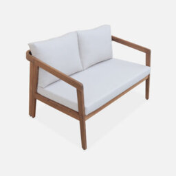 Sweeek - 4-Seater Wooden Garden Sofa Set Beige 108.5X74.7X64.5 Cm - Loberia - thumbnail 3