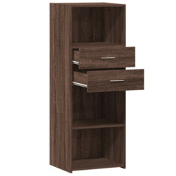 Berkfield Highboard Brown Oak 45X42.5X124 Cm Engineered Wood - thumbnail 7