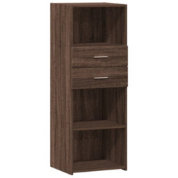 Berkfield Highboard Brown Oak 45X42.5X124 Cm Engineered Wood - thumbnail 2