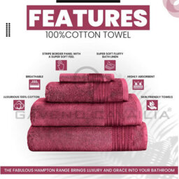 Gc Gaveno Cavailia Hampton Royal 4 Pack Jumbo Bath Sheet 80X170 Blush Pink Egyptian Cotton Premier Super Absorbent Towel - thumbnail 2