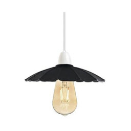 Vintage Industrial Black Metal E27 Lamp Shade With Matte Finish For Indoor Use - thumbnail 1