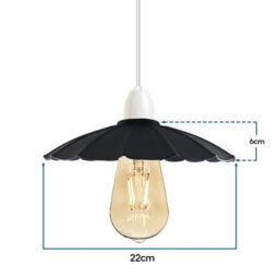 Vintage Industrial Black Metal E27 Lamp Shade With Matte Finish For Indoor Use - thumbnail 2