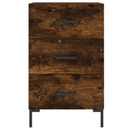 Berkfield Bedside Cabinet Smoked Oak 40X40X66 Cm Engineered Wood - thumbnail 5
