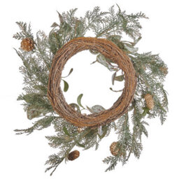 Beliani Christmas Wreath Hovila Gold 45 Cm - thumbnail 5