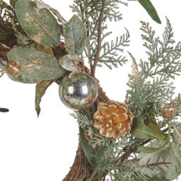 Beliani Christmas Wreath Hovila Gold 45 Cm - thumbnail 6
