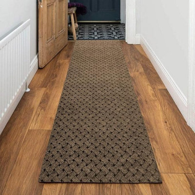eXtreme Carpet Runner For Hallways, Kitchen, & Living Room - Vectra Brown 66Cm Wide By 5M Length