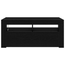 Berkfield Tv Cabinet With Led Black Oak 90X35X40 Cm Engineered Wood - thumbnail 8