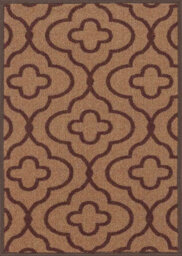 Machine Washable Quatrefoil Design Anti Slip Doormats Beige 50X80 Cm - thumbnail 3