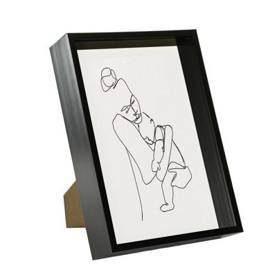 "Nicola Spring A4 (8 X 12"") Deep Photo Frame - Black - 3D Deep Box Picture Frame Portrait Display Case (31 X 22Cm)" - image 1