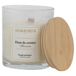 Urbn-Living 12Oz Set Of 2 Blossom Scented Candle In Glass Jar With Bamboo Lid & 75 Hour Burn Time - thumbnail 7