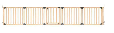 Safetots Wooden Multi Panel Room Divider, Up To 416Cm, Natural Wood, 76Cm Tall, Flexible Room Divider For Baby And Toddler - image 1
