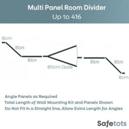Safetots Wooden Multi Panel Room Divider, Up To 416Cm, Natural Wood, 76Cm Tall, Flexible Room Divider For Baby And Toddler - thumbnail 3