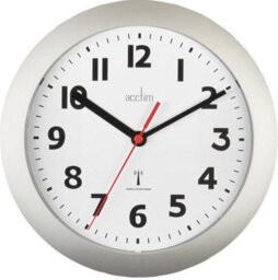Acctim - Parona 23Cm Radio Controlled Analogue Wall Clock - Silver