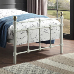 SlumberWorx Bayford Traditional White Single Metal Bed Frame With Guest Trundle Bed - thumbnail 5