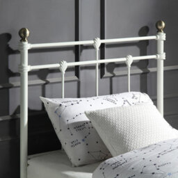 SlumberWorx Bayford Traditional White Single Metal Bed Frame With Guest Trundle Bed - thumbnail 4