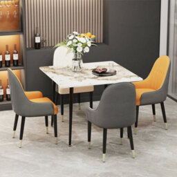Square Marble Dining Table Breakfast Table Kitchen Counter Living Room Furniture - thumbnail 3