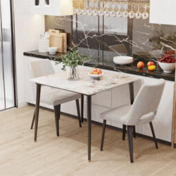 Square Marble Dining Table Breakfast Table Kitchen Counter Living Room Furniture - thumbnail 5