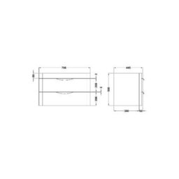 Nuie Parade 800 W/h 2 Drawer Basin & Cabinet - thumbnail 5