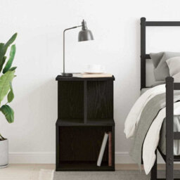 Berkfield Black Oak Nightstand, 35X35X55 Cm, Made From Engineered Wood - thumbnail 4