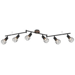 Luminosa Lighting Luminosa Xara I Ceiling Spotlight Bar Black 6X E14