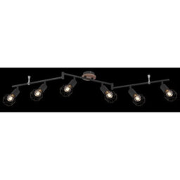 Luminosa Lighting Luminosa Xara I Ceiling Spotlight Bar Black 6X E14 - thumbnail 4