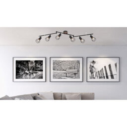 Luminosa Lighting Luminosa Xara I Ceiling Spotlight Bar Black 6X E14 - thumbnail 5