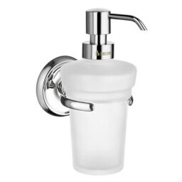 Smedbo Frosted Glass 250Ml Soap Dispenser With Chrome Wall Mount