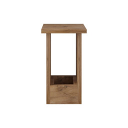 Decortie Tasos Modern Slim Side End Coffee Table 30Cm Particle Board Legs Rustic Oak Effect Living Room H 50.5Cm - thumbnail 2
