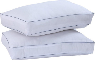 Nod Off 100% Egyptian Cotton Box Pillow For Side Sleeper, Hypoallergenic And Dust Mite Resistant Down Alternative Filling - Pack Of 2 - image 1