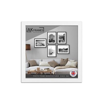 "AK Frames Sleek 16X16"" White Thin Modern Picture Frame - Slim And Design For Posters, Prints And Photos - Elegant Wall Frame Decor" - image 1