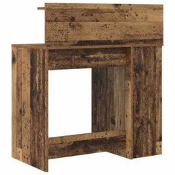Berkfield Modern Desk With Storage Old Wood 90X48X101.5 Cm Engineered Wood - thumbnail 7