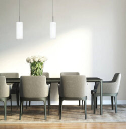 Eglo Troy 3 Satin Nickel & White Glass 1-Light Ceiling Pendant - Modern Style (D) 10.5Cm - thumbnail 4