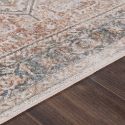 Livabliss Round Lillian-Washable Brown Blue Traditional Vintage Boho Living Dining Rug 160 X 160 Cm Easy Care, Non Shedding - thumbnail 3
