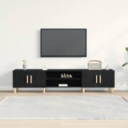 Walplus Tv Cabinet Black Oak 180 X 31.5 X 40 Cm Engineered Wood - thumbnail 4