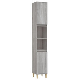 Walplus 3 Piece Bathroom Furniture Set Grey Sonoma Engineered Wood - thumbnail 6