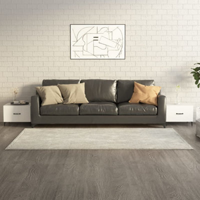 Berkfield Coffee Table With Metal Legs 2 Pcs White 50X50X40 Cm - image 1