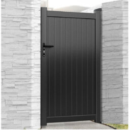 Burbage Iron Craft Harrogate Aluminium Pedestrian Garden Gate 900mm Wide X 1800mm High Black - thumbnail 1