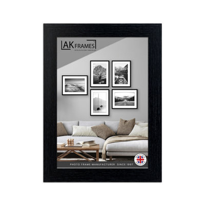 "AK Frames 6X4"" Black  Poster Frame - Modern Picture Frame For Wall Art, Prints And Photos - Durable And Stylish Display Frame" - image 1