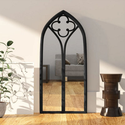 Berkfield Mirror Black 70X30 Cm Iron For Indoor Use - image 1