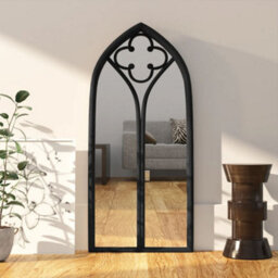 Berkfield Mirror Black 70X30 Cm Iron For Indoor Use
