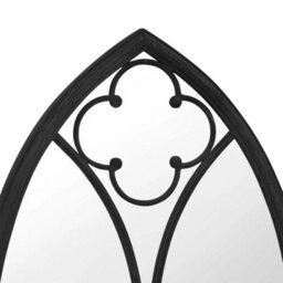 Berkfield Mirror Black 70X30 Cm Iron For Indoor Use - thumbnail 5