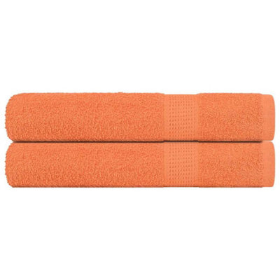 Berkfield Sauna Towels 2 Pcs Orange 80X200 Cm 360 Gsm 100% Cotton - image 1