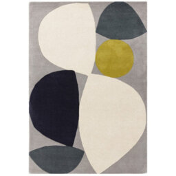 Teal Modern Handmade Geometric Wool Easy To Clean Rug For Living Room & Bedroom-200Cm X 290Cm