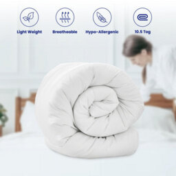 Oxford Homeware 10.5 Tog Single Duvet 135X200 Cm Hollowfibre Medium-Weight Quilt Breathable Anti-Allergy Structure - thumbnail 3