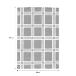 Sweeek - Indoor Rug With Brown And Pink Checkered Pattern 170X120 Cm - Miro - thumbnail 3