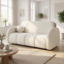 Viva Comfy Iv Sofa Bed With Storage Compartment Particle Board Metal Legs Wooden Frame 172X103X85Cm White