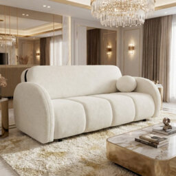 Viva Comfy Iv Sofa Bed With Storage Compartment Particle Board Metal Legs Wooden Frame 172X103X85Cm White - thumbnail 3