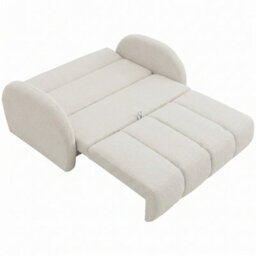 Viva Comfy Iv Cream Sofa Bed With Storage Compartment Particle Board Metal Legs Wooden Frame 172X103X85Cm - thumbnail 4