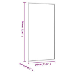 Vidaxl Wall Mirror 30X60 Cm Glass Rectangle - thumbnail 6